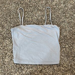 cute pac-sun light blue tank/crop top, extra small